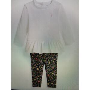 NWT Polo Ralph Lauren, kids, organic cotton top and floral leggings set 6M